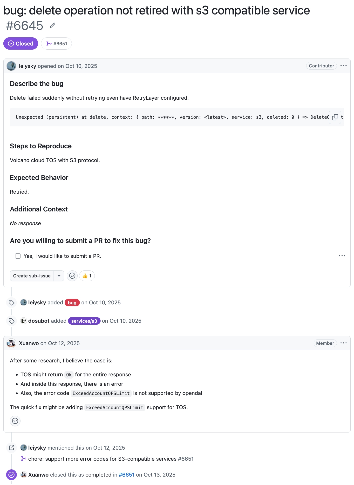 https://github.com/apache/opendal/issues/6645